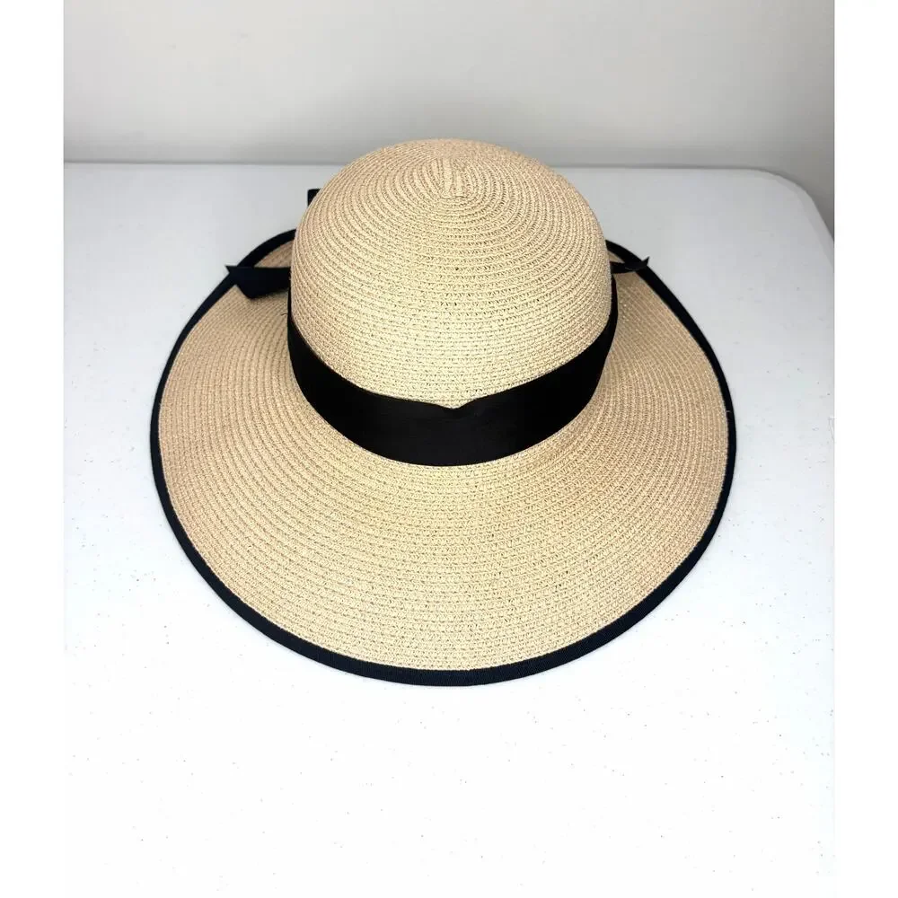 Ale-Hop Women's Sun Hat with Bow Made in Spain Beach Vacation Resort